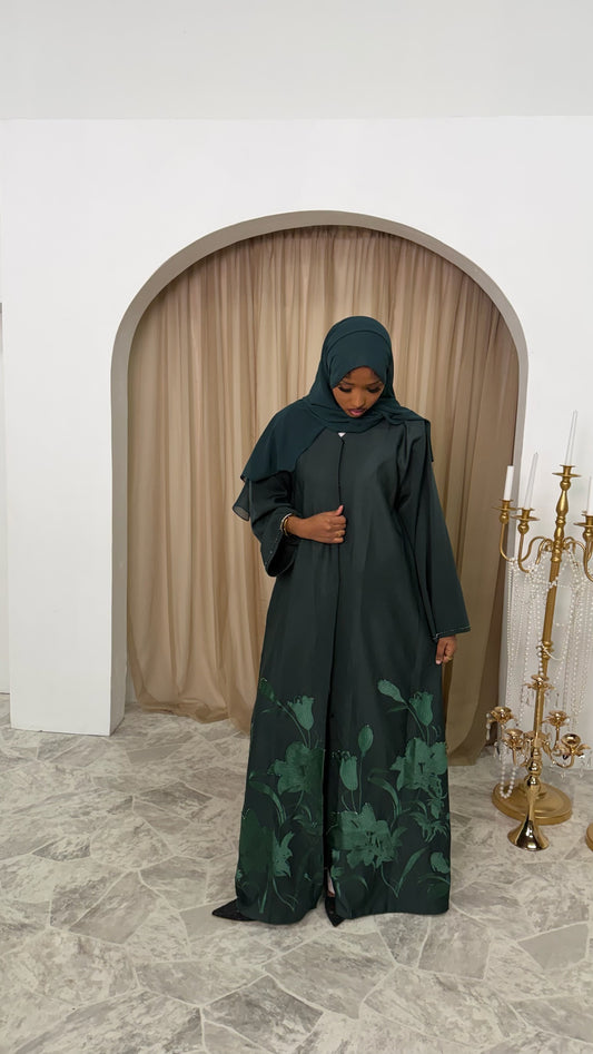 Emerald Bloom Abaya